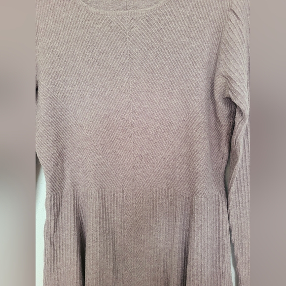 Vila Milano Women's Wool Blend Sweater Boat Neck Soft Peplum Hem Mauve Small - Picture 14 of 16